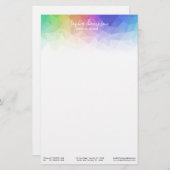 Moderne kleurrijke regenboog veelhoekig - briefpap briefpapier (Voorkant / Achterkant)