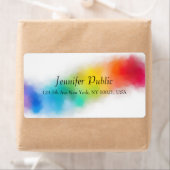 Moderne kleurrijke regenboogkleuren Abstract Etiket (Insitu)