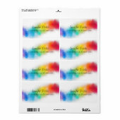 Moderne kleurrijke regenboogkleuren Abstract Etiket (Full Sheet)