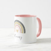 Moderne, kleurrijke regenboogmamma mok (Voorkant rechts)