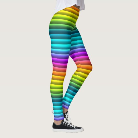 Moderne kleurrijke regenboogstrips leggings