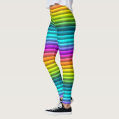 Moderne kleurrijke regenboogstrips leggings (Links)