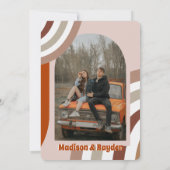 Moderne Kleurrijke Retro Arch Foto Regenboog Bruil Kaart (Achterkant)