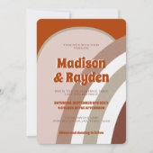 Moderne Kleurrijke Retro Arch Foto Regenboog Bruil Kaart (Voorkant)