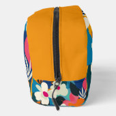 Moderne Kleurrijke Retro Bloemen Vrouwen Monogramm Toilettasje (Rechts)