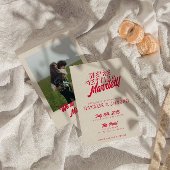 Moderne Kleurrijke Retro Bold Funky Unieke Bruilof Kaart