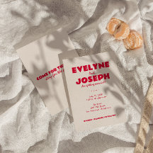 Moderne Kleurrijke Retro Bold Funky Unieke Bruilof