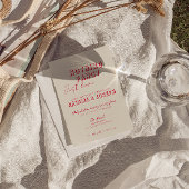 Moderne Kleurrijke Retro Bold Funky Unieke Bruilof Kaart