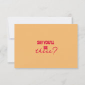 Moderne Kleurrijke Retro Fun Bold Unieke Bruiloft RSVP Kaartje (Achterkant)