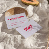 Moderne Kleurrijke Retro Fun Bold Unieke Bruiloft RSVP Kaartje