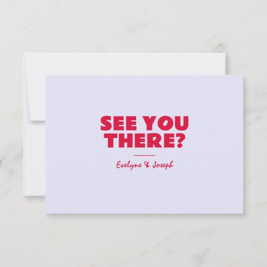 Moderne Kleurrijke Retro Fun Bold Unieke Bruiloft RSVP Kaartje (Achterkant)