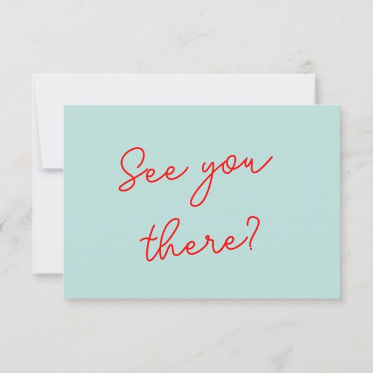 Moderne Kleurrijke Retro Fun Funky Bruiloft RSVP Kaartje (Achterkant)