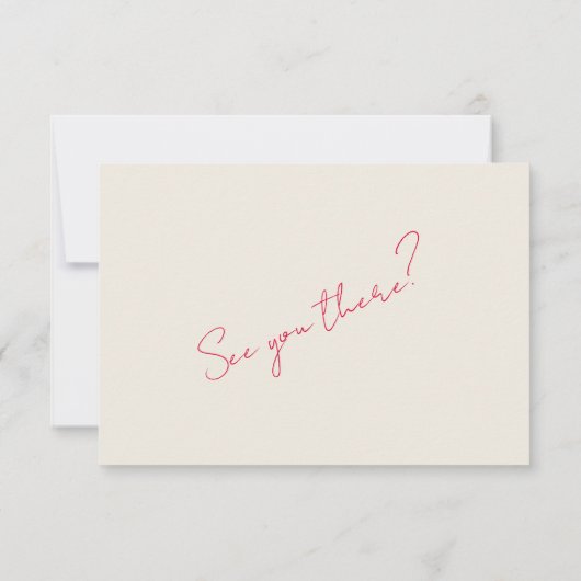 Moderne Kleurrijke Retro Fun Whimsical Bruiloft RSVP Kaartje (Achterkant)