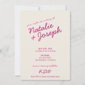 Moderne Kleurrijke Retro Fun Whimsical Script Brui Kaart (Voorkant)