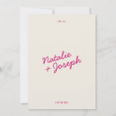 Moderne Kleurrijke Retro Fun Whimsical Script Brui Kaart (Achterkant)