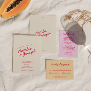 Moderne Kleurrijke Retro Fun Whimsical Script Brui Kaart