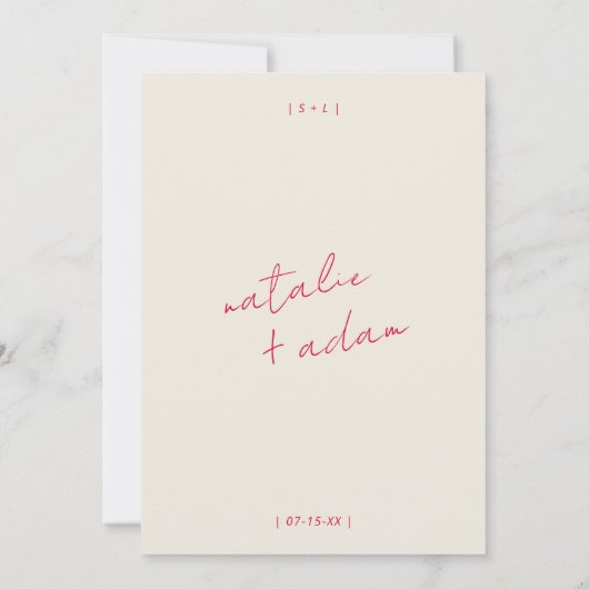 Moderne Kleurrijke Retro Fun Whimsical Script Brui Kaart (Achterkant)