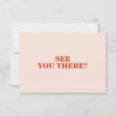 Moderne Kleurrijke Retro Funky Bright Bold Bruilof RSVP Kaartje (Achterkant)