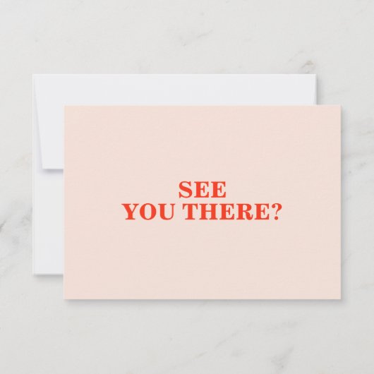 Moderne Kleurrijke Retro Funky Bright Bold Bruilof RSVP Kaartje (Achterkant)