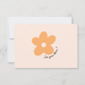 Moderne Kleurrijke Retro Funky Unieke QR Code Brui RSVP Kaartje (Achterkant)