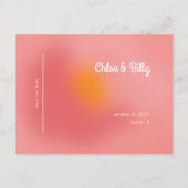 Moderne Kleurrijke Retro Gradient Roze Ombre Foto Aankondigingskaart (Voorkant)