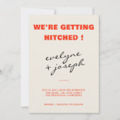 Moderne kleurrijke retro leuke funky QR code bruil Kaart (Voorkant)