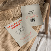 Moderne kleurrijke retro leuke funky QR code bruil Kaart