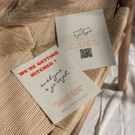 Moderne kleurrijke retro leuke funky QR code bruil Kaart