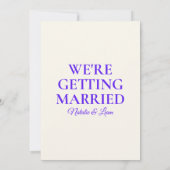 Moderne Kleurrijke Retro Leuke Funky Unieke Bruilo Kaart (Achterkant)