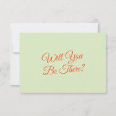 Moderne Kleurrijke Retro QR Code Lint Bruiloft RSVP Kaartje (Achterkant)