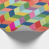 Moderne, kleurrijke reukbotschroot cadeaupapier (Hoek)