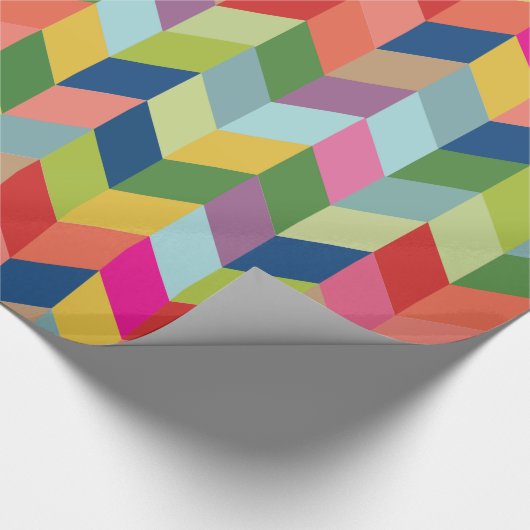 Moderne, kleurrijke reukbotschroot cadeaupapier (Hoek)