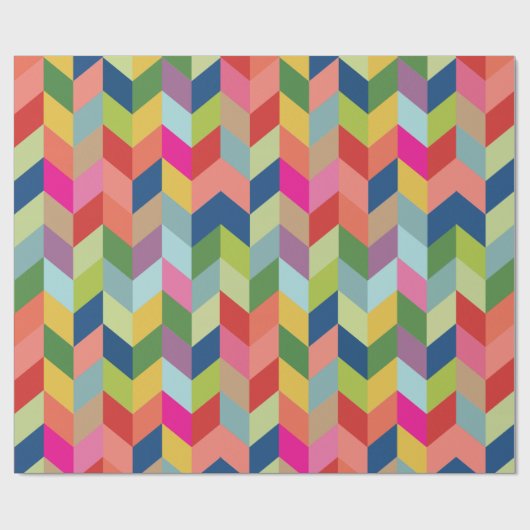 Moderne, kleurrijke reukbotschroot cadeaupapier (Vlak)