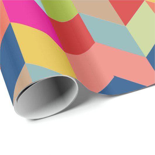 Moderne, kleurrijke reukbotschroot cadeaupapier (Rol Hoek)