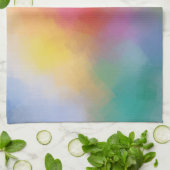 Moderne kleurrijke rode Paarse Blauwe Groene Geel Theedoek (Gevouwen)