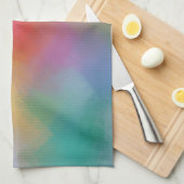 Moderne kleurrijke rode Paarse Blauwe Groene Geel Theedoek (Quarter Fold)