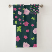 Moderne kleurrijke romanc Floral Pattern Trendy B Bad Handdoek (Insitu)