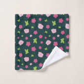 Moderne kleurrijke romanc Floral Pattern Trendy B Bad Handdoek (Wasdoekje)