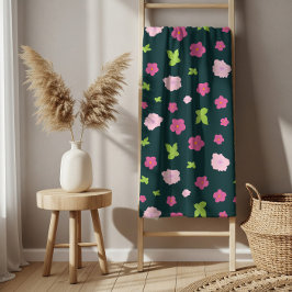 Moderne kleurrijke romanc Floral Pattern Trendy B Bad Handdoek