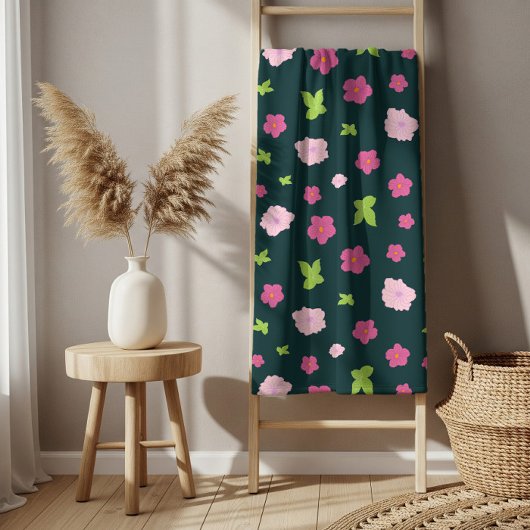 Moderne kleurrijke romanc Floral Pattern Trendy B Bad Handdoek