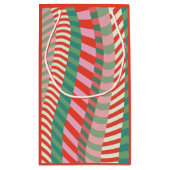 Moderne Kleurrijke Rood Groen Roze Geometrische St Klein Cadeauzakje (Achterkant)