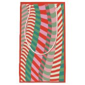 Moderne Kleurrijke Rood Groen Roze Geometrische St Klein Cadeauzakje (Voorkant)