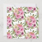 Moderne kleurrijke roze bevestiging kaart (Achterkant)