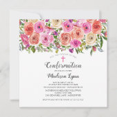 Moderne kleurrijke roze bevestiging kaart (Voorkant)