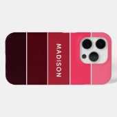 Moderne Kleurrijke Roze Kleurblok Gepersonaliseerd Case-Mate iPhone Case (Achterkant (horizontaal))