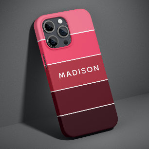 Moderne Kleurrijke Roze Kleurblok Persoonlijke Naa Case-Mate iPhone Case