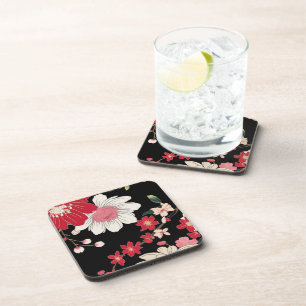 Moderne Kleurrijke Sakura Bloem Japan Verjaardagsf Bier Onderzetter