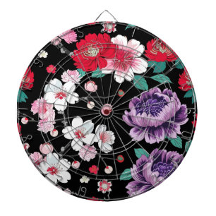 Moderne Kleurrijke Sakura Bloem Japan Verjaardagsf Dartbord