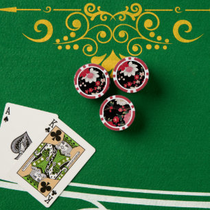 Moderne Kleurrijke Sakura Bloem Japan Verjaardagsf Poker Chips