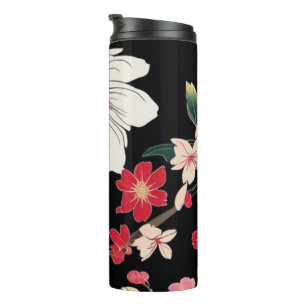Moderne Kleurrijke Sakura Bloem Japan Verjaardagsf Thermosbeker